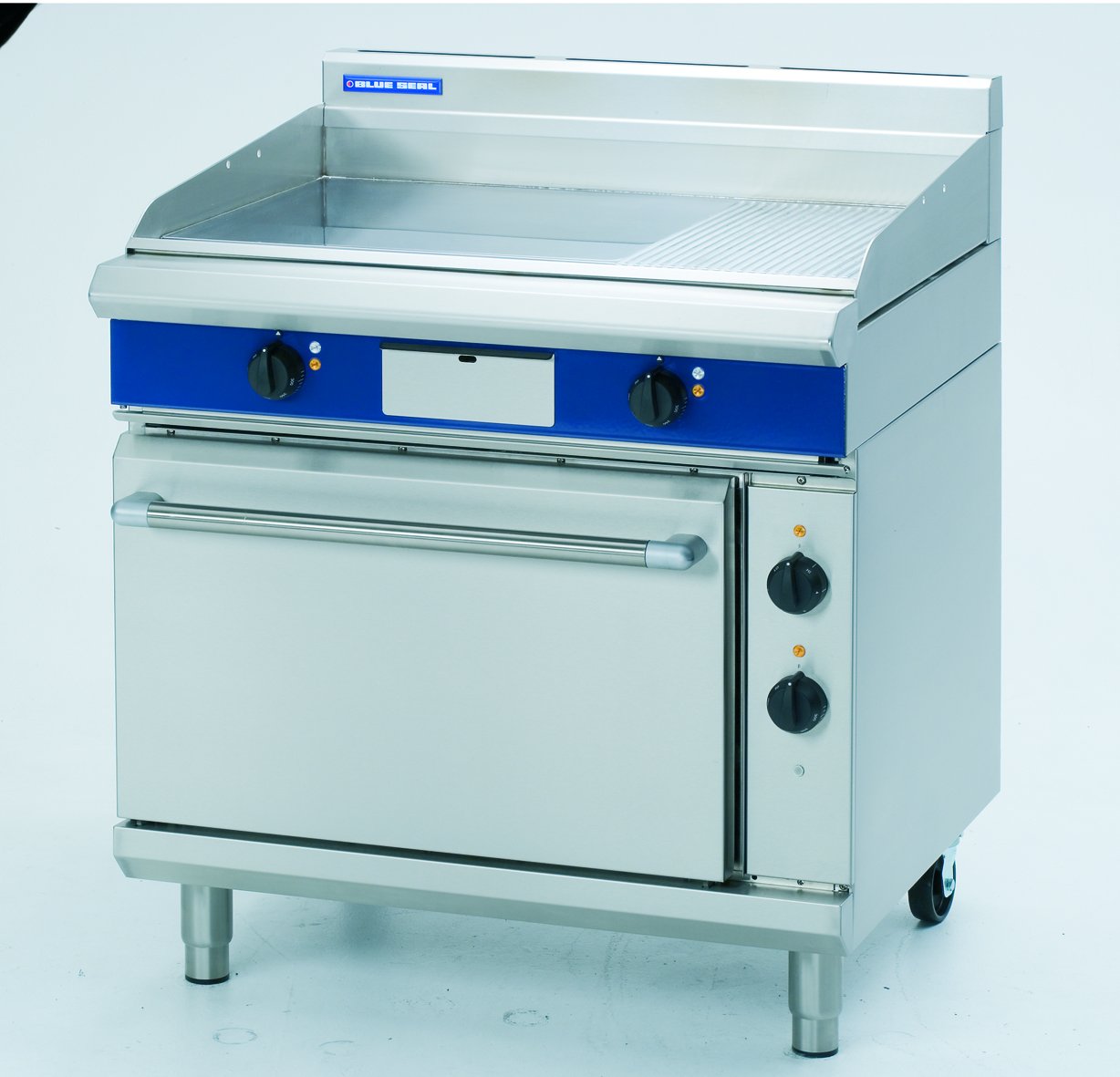Blue Seal Evolution Series EP506 - 900mm Electric Griddle Static Oven Range