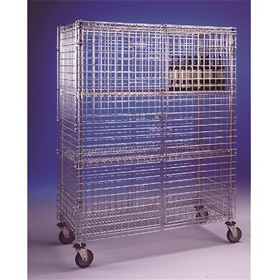 Storage Cage Mobile 4Tier Nylon Coated 900x600x1800mm