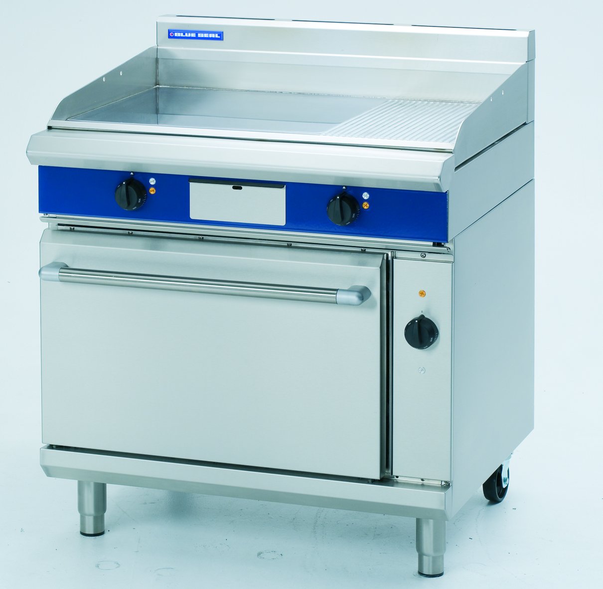 Blue Seal Evolution Series EP56 - 900mm Electric Griddle Convection Oven Range